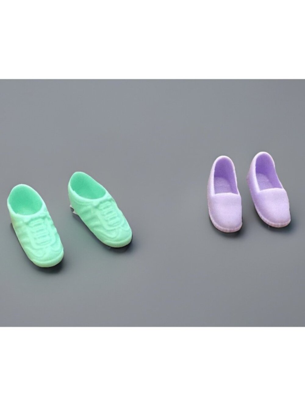 RARE Barbie Teen Scene Skipper Shoes 1990’s Purple Flats Aqua Blue Tennis Shoes